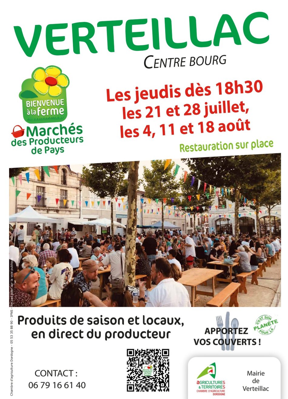 Les Marchés des producteurs de l'été à Verteillac Les Marchés des producteurs de l'été à Verteillac