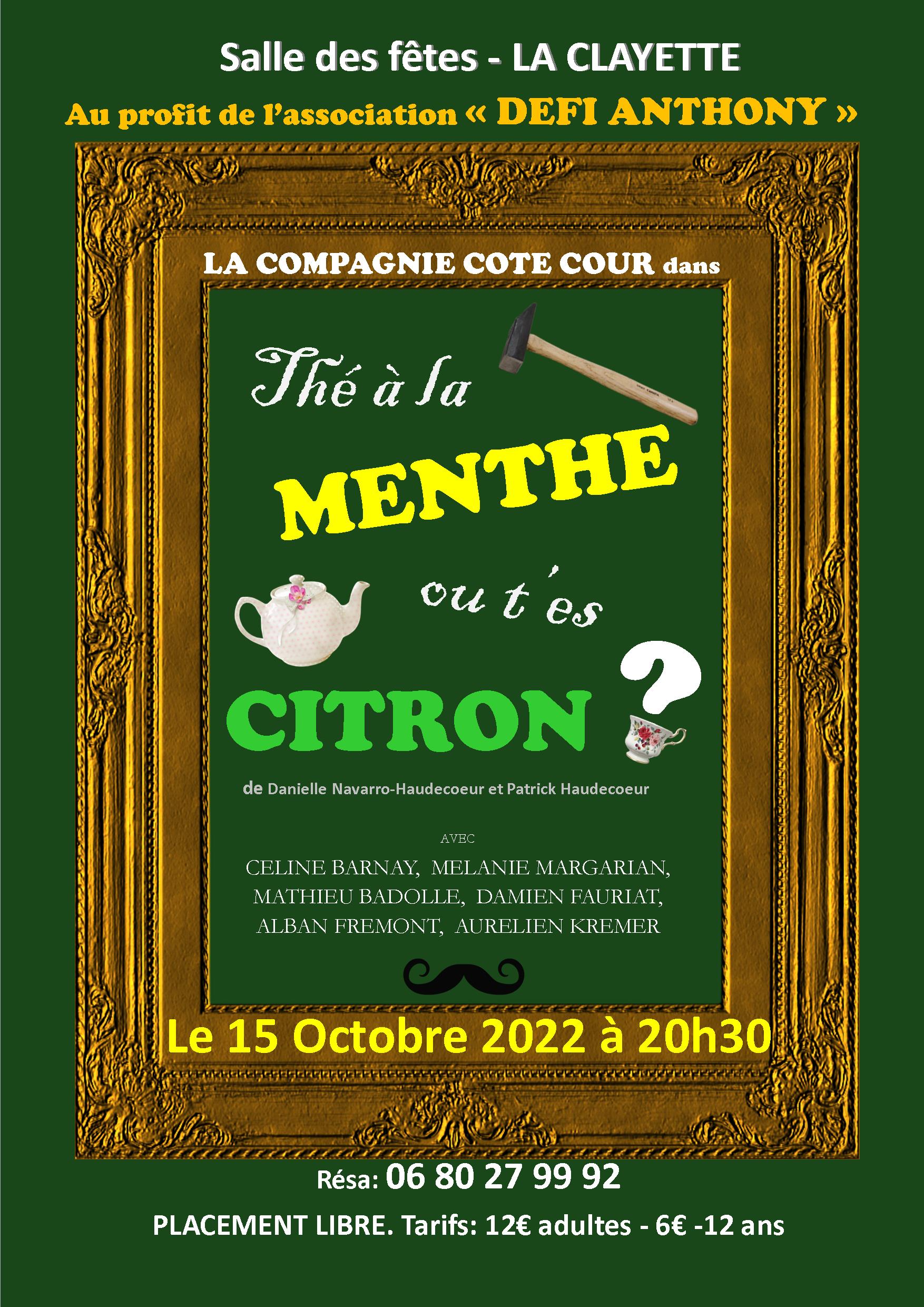 Thé à La Menthe Ou T es Citron Telecharger Autour de Chauffailles : Défi Anthony - Salle des fêtes La Clayette -  Chauffailles