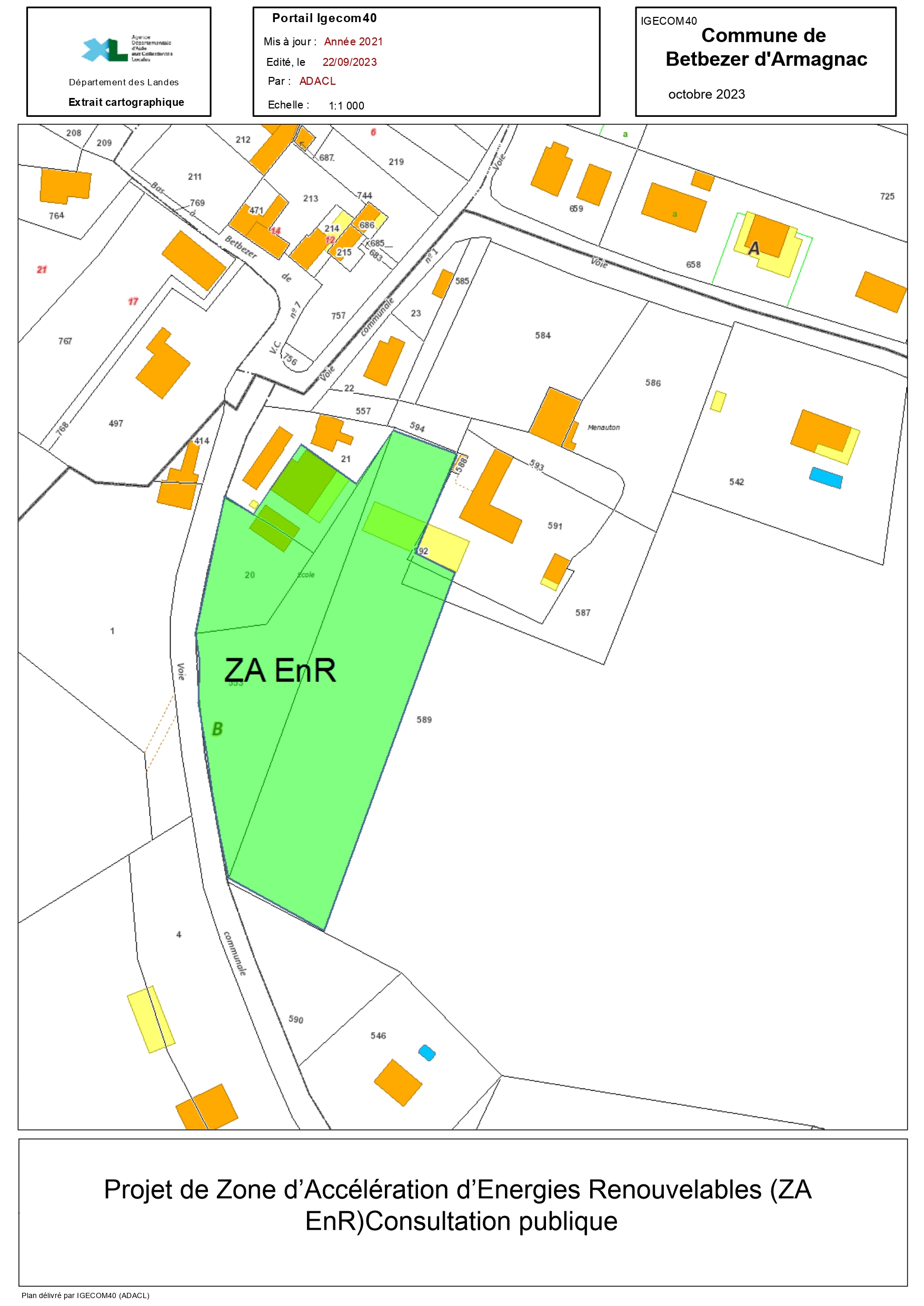 InfoFlash Betbezerd'Armagnac (40240) Projet de Zone d