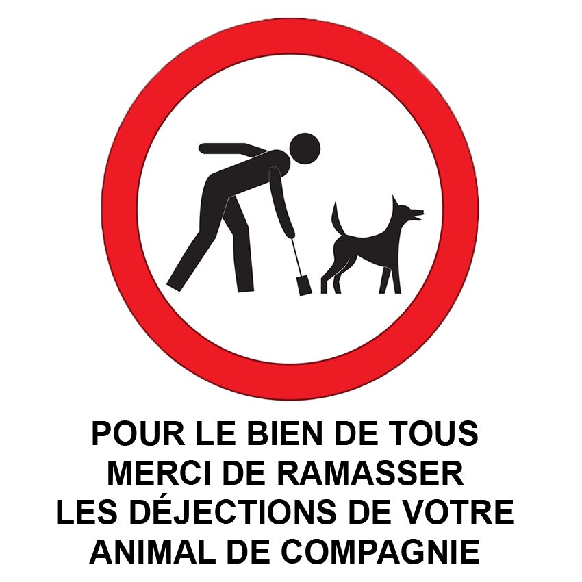 Adhésif - Déjections Canines - Je Ramasse, Je Suis