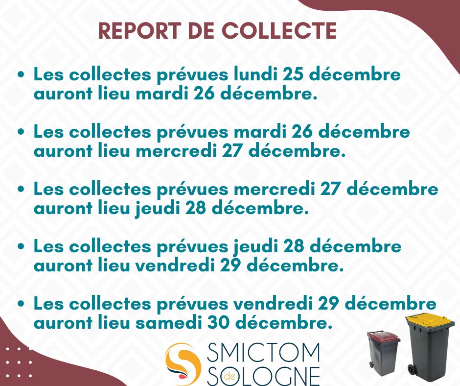 Report de collectes décembre 2023 SellesSaintDenis