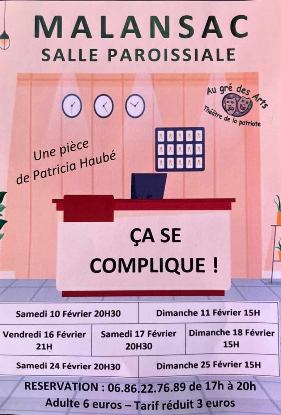 🎭  Théâtre « Ça se complique !  » | Au grée des Arts