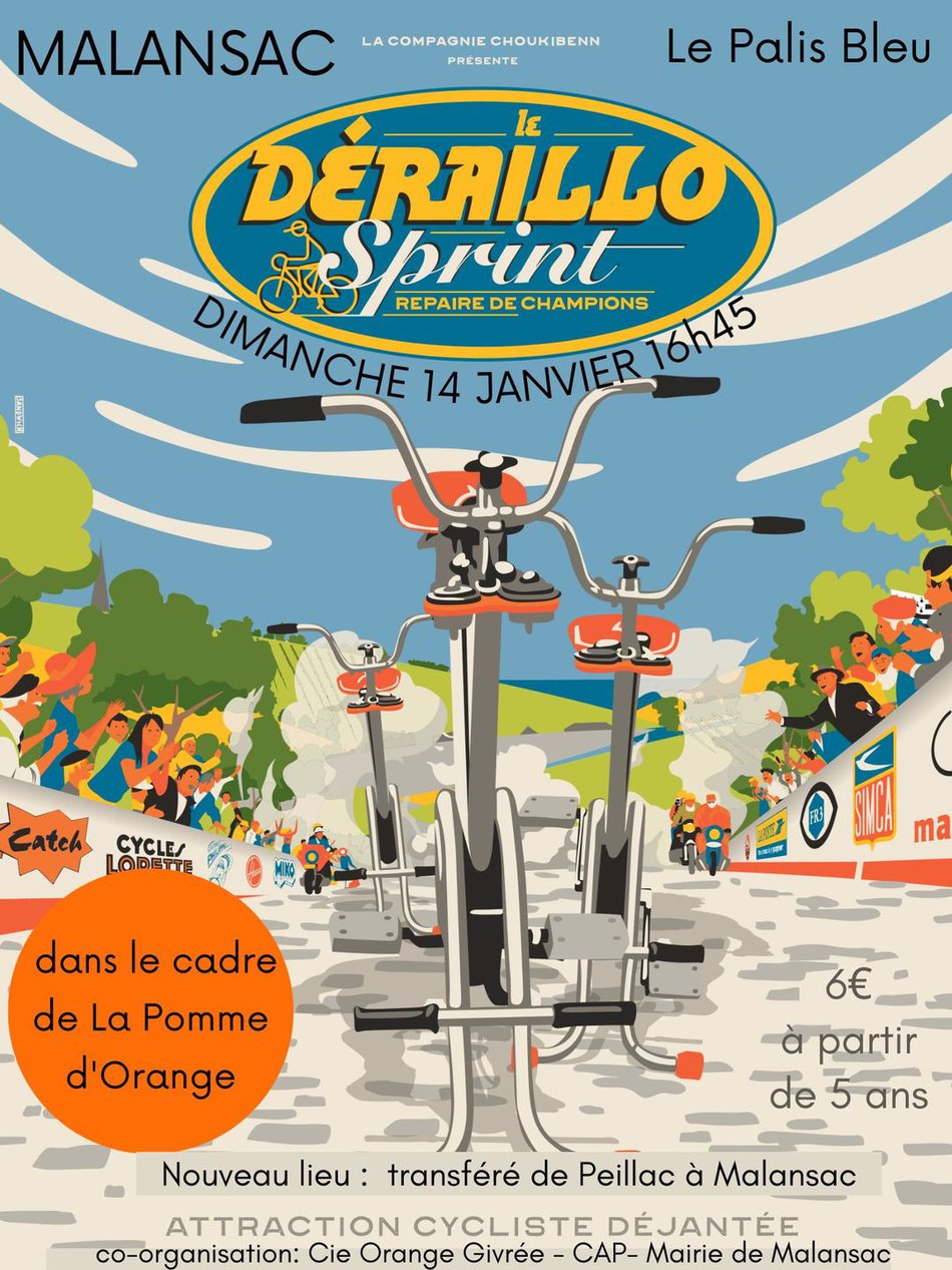 Spectacle humoristique | Le Déraillo Sprint – Dimanche 14 janvier à 16h45 – Le Palis bleu